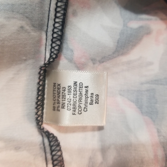 Christopher&Banks Pleated Floral Knee Length Skirt - Picture 7 of 11